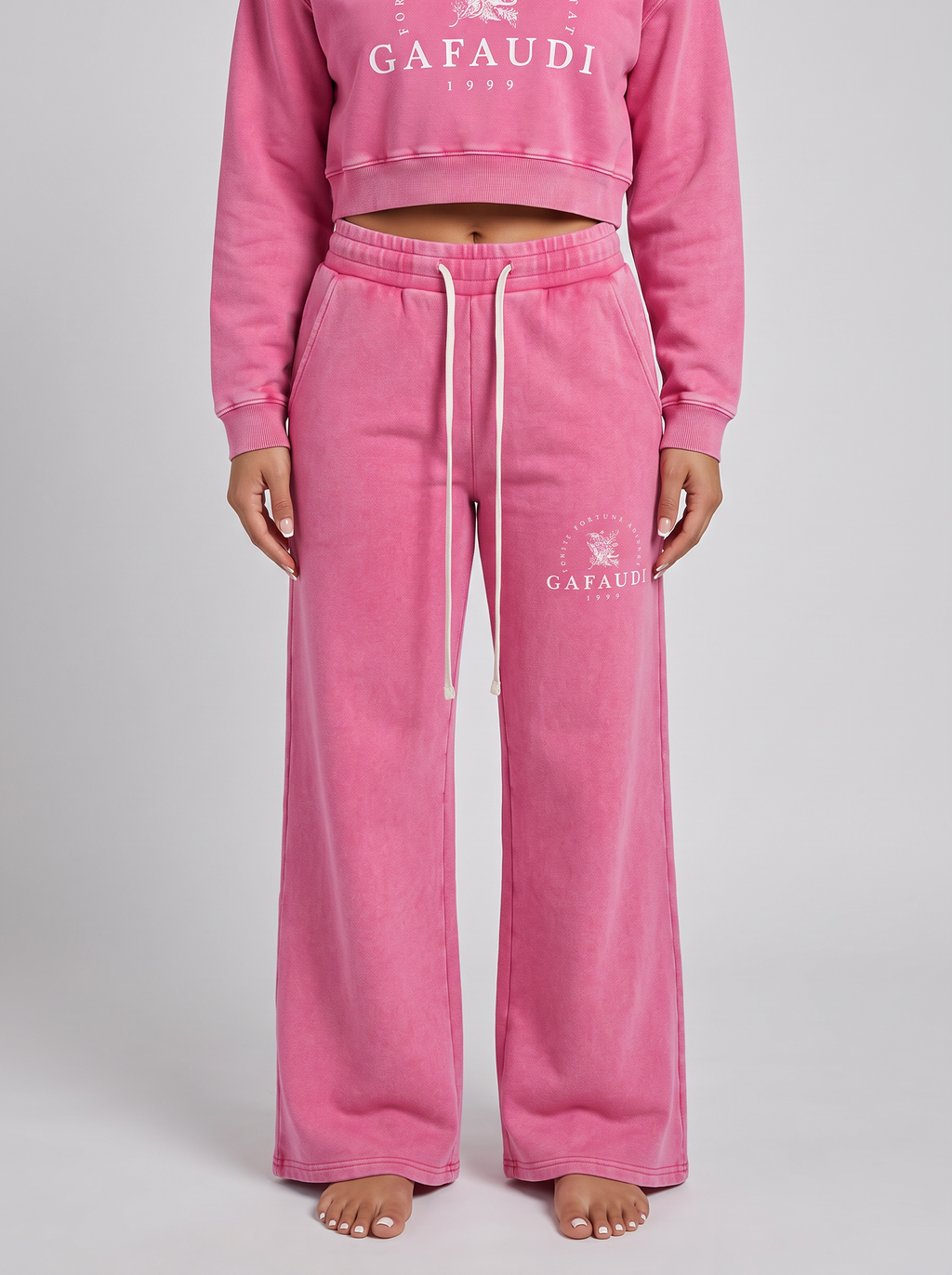 GAFAUDI Women’s Mineral Wash Flared Leg Sweatpants