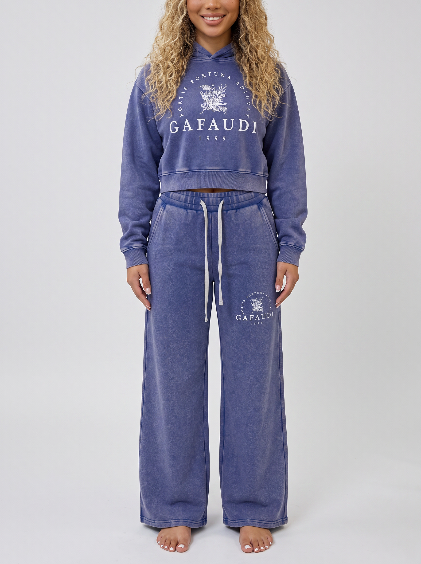 GAFAUDI Women’s Mineral Wash Flared Leg Sweatpants