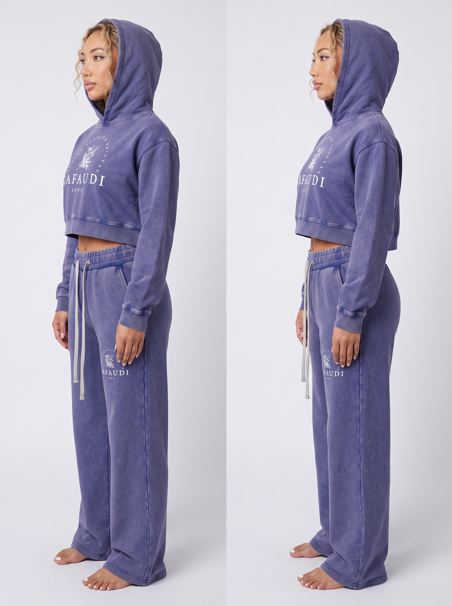 GAFAUDI Women’s Mineral Wash Flared Leg Sweatpants