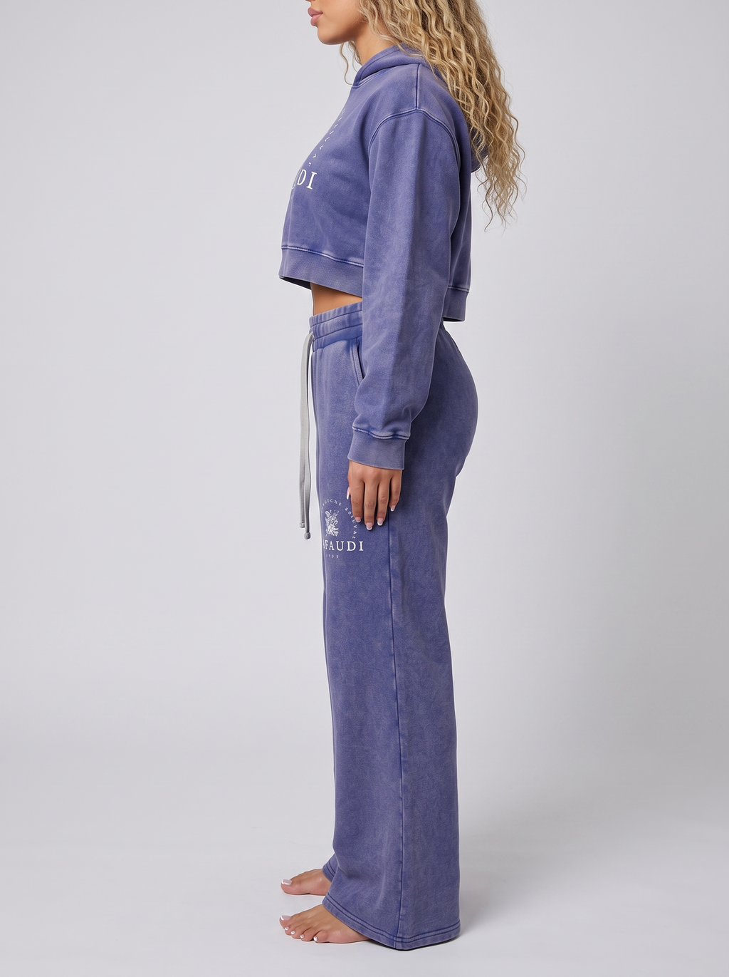 GAFAUDI Women’s Mineral Wash Flared Leg Sweatpants