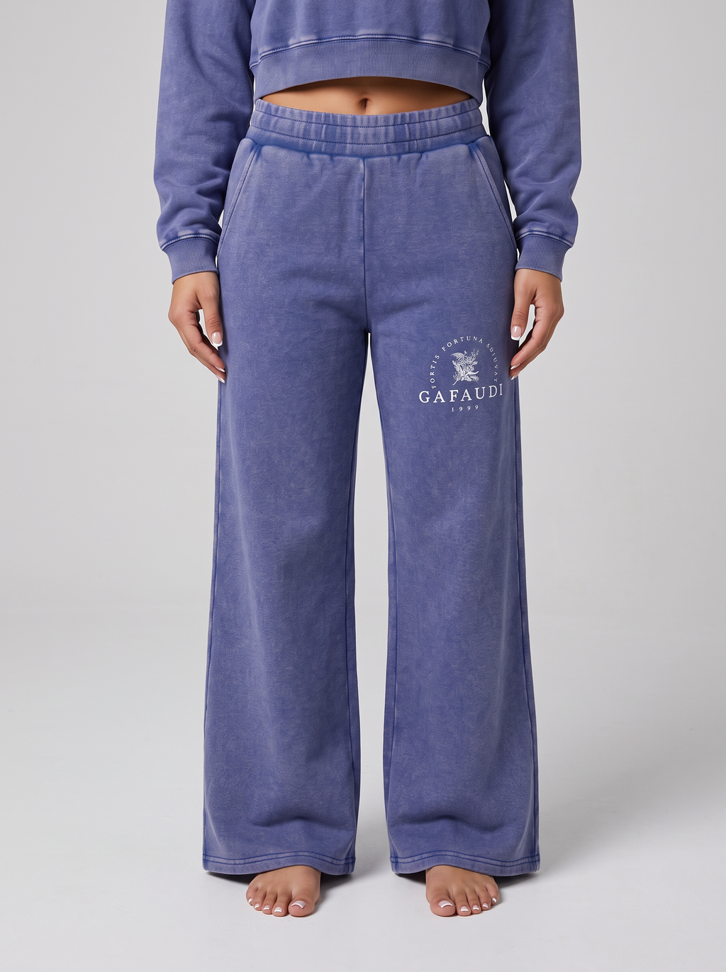 GAFAUDI Women’s Mineral Wash Flared Leg Sweatpants