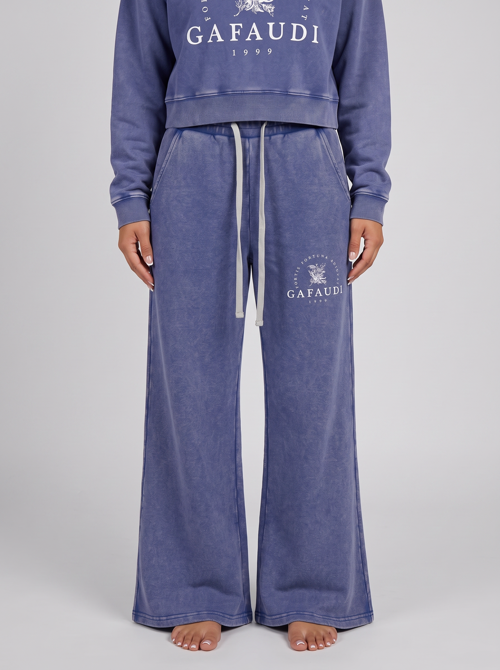 GAFAUDI Women’s Mineral Wash Flared Leg Sweatpants
