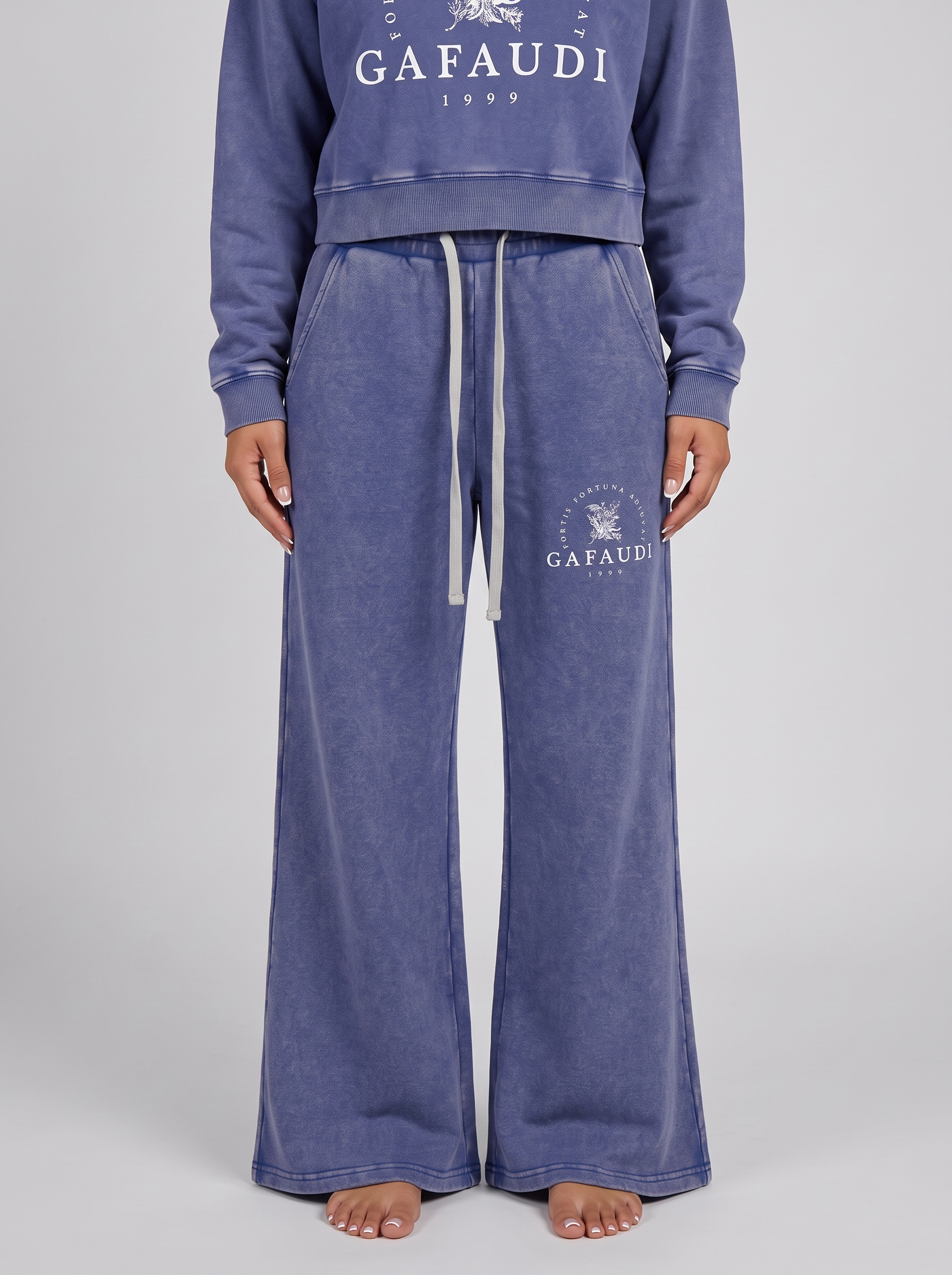GAFAUDI Women’s Mineral Wash Flared Leg Sweatpants