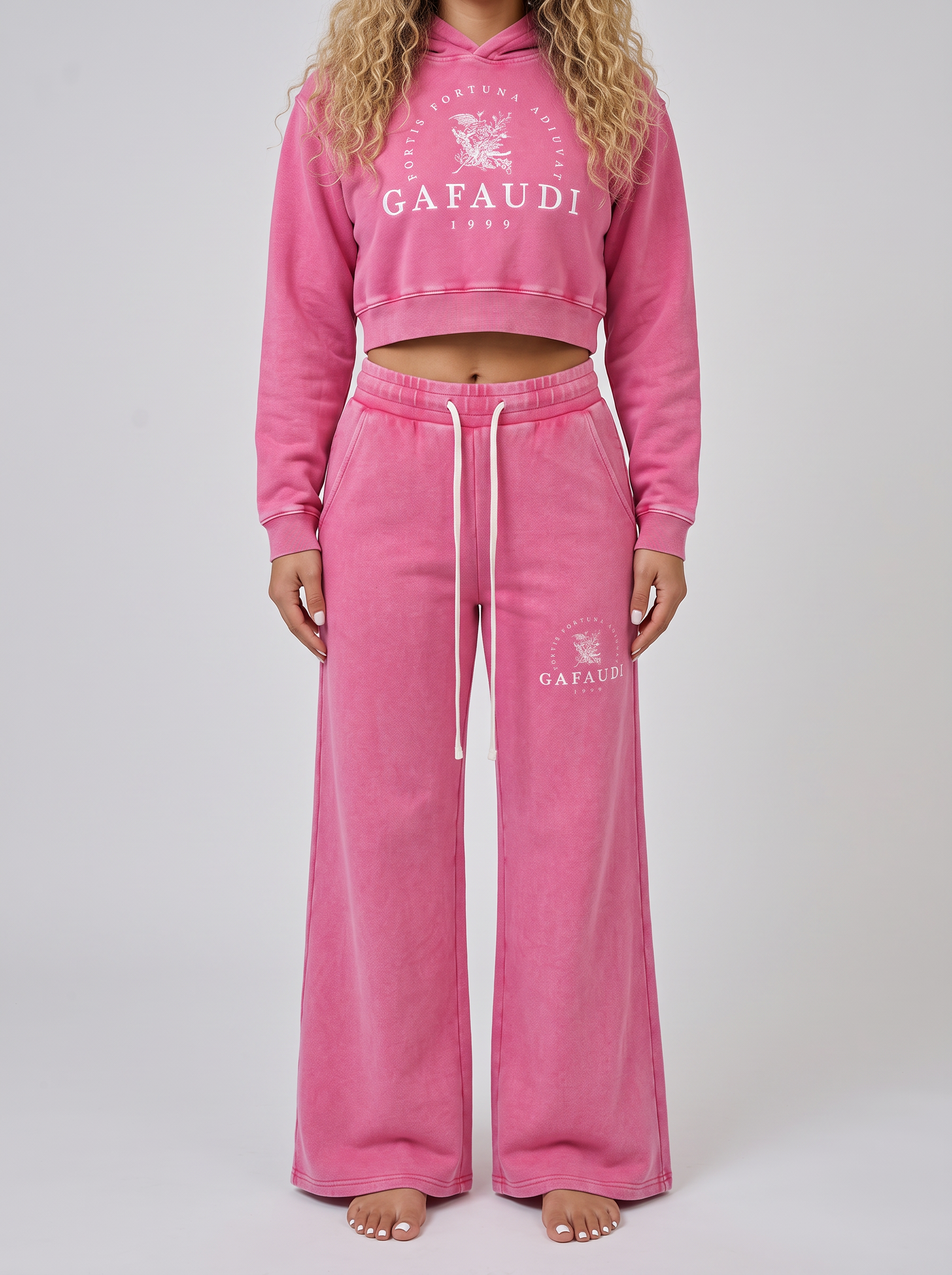 GAFAUDI Women’s Mineral Wash Flared Leg Sweatpants