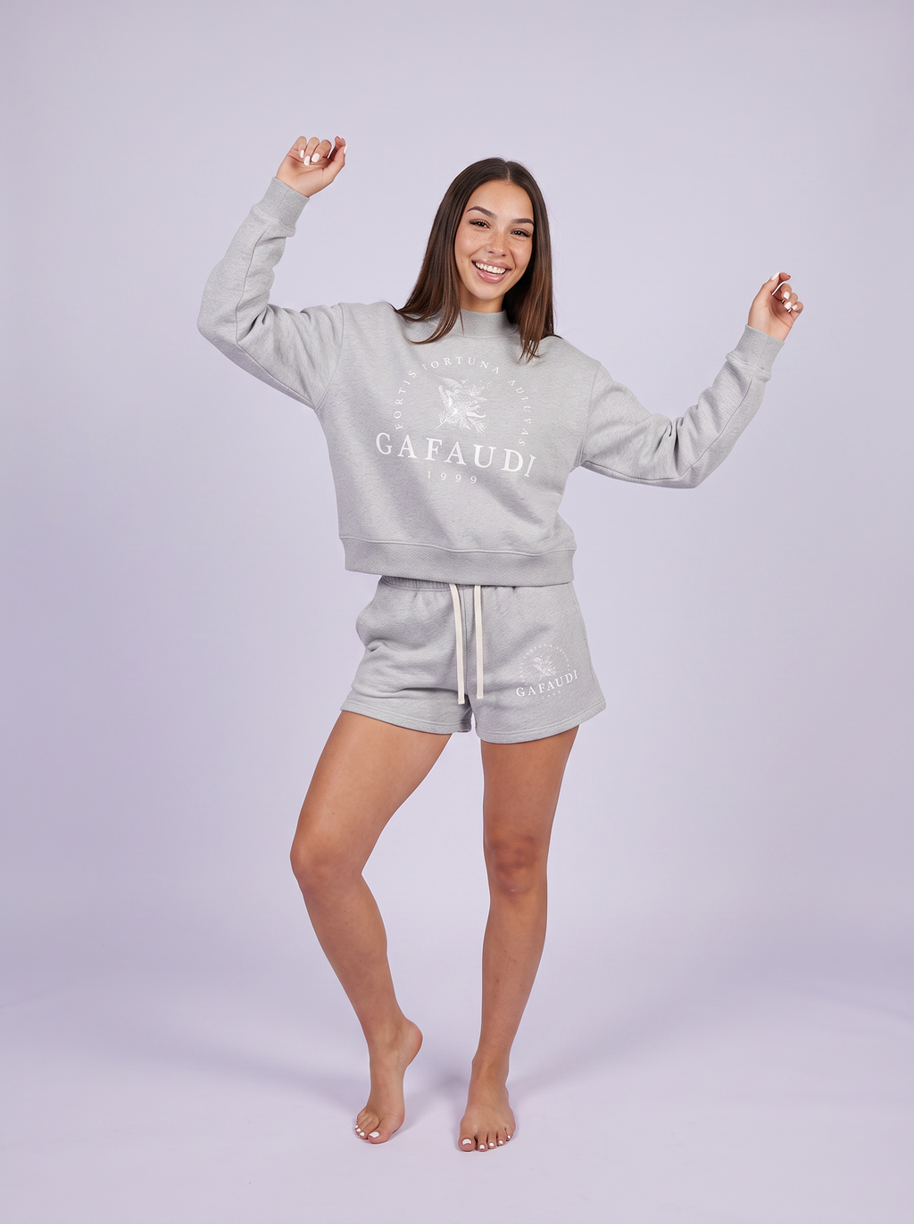 GAFAUDI Essential Fleece Mock-Neck Crew Sweatshirt