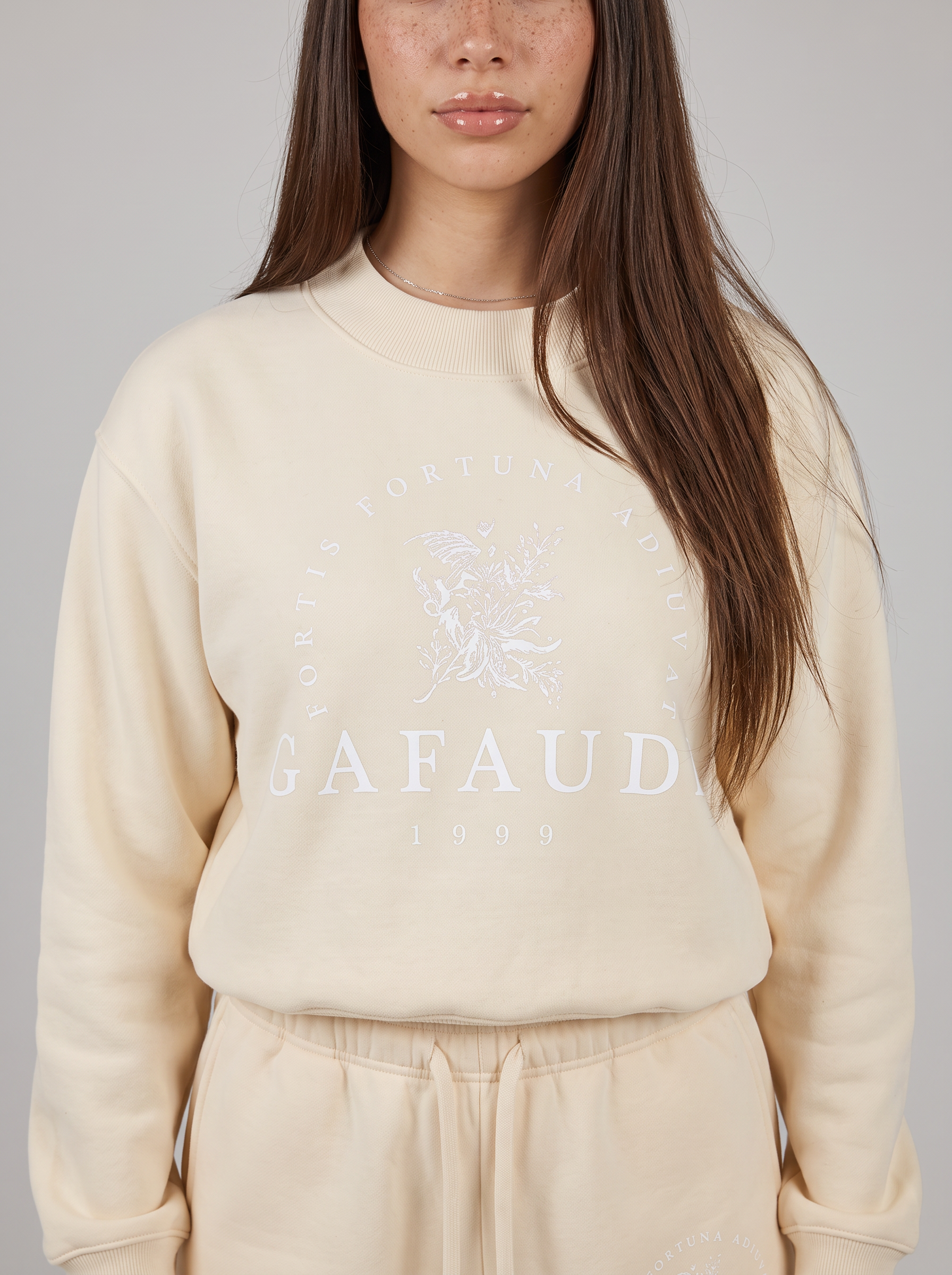 GAFAUDI Essential Fleece Mock-Neck Crew Sweatshirt