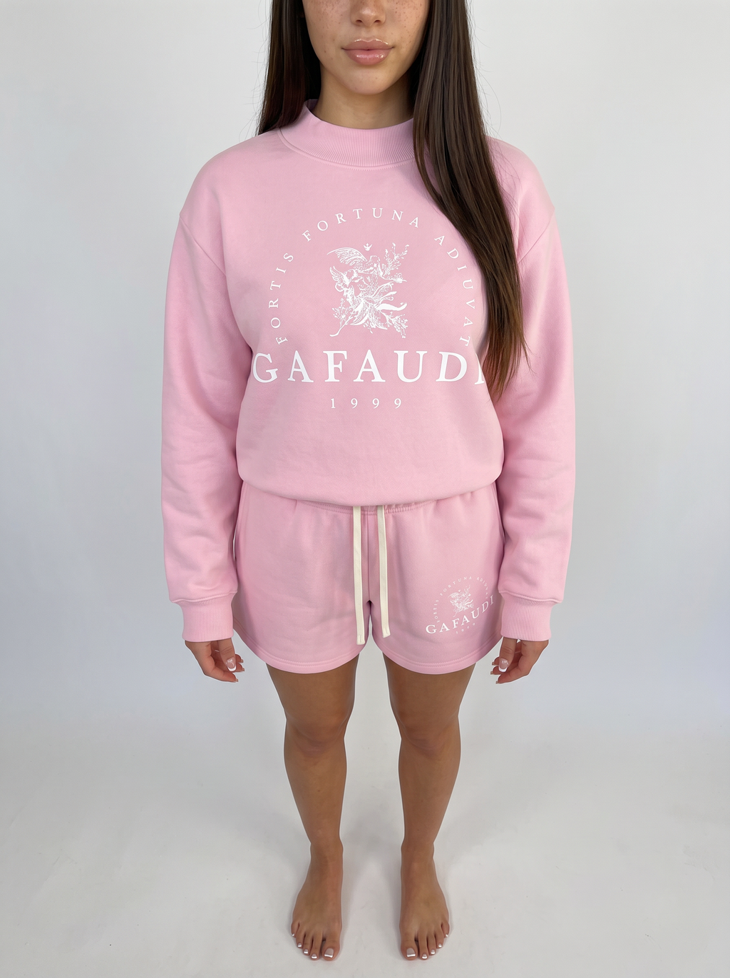 GAFAUDI Essential Fleece Mock-Neck Crew Sweatshirt