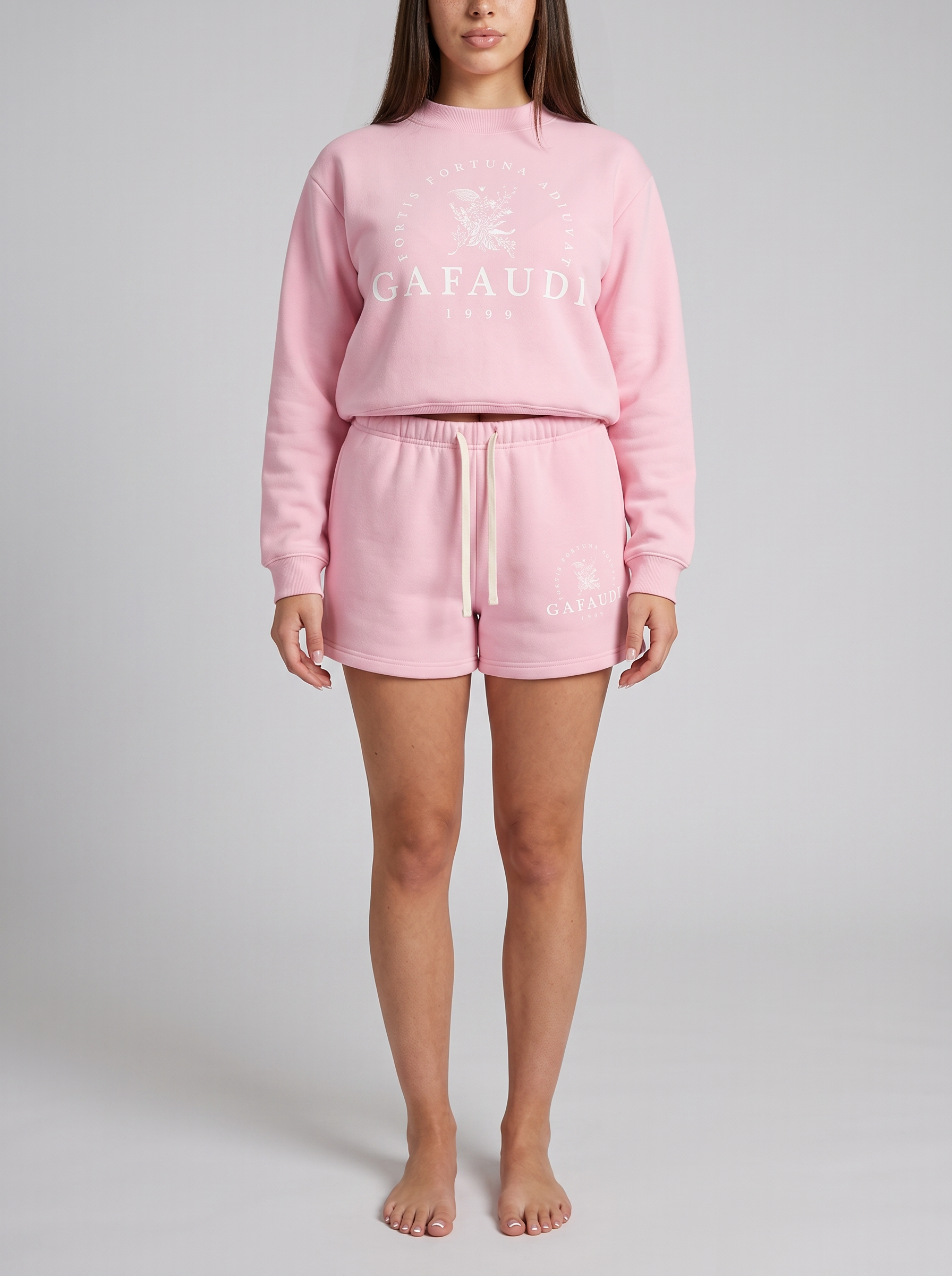 GAFAUDI Essential Fleece Mock-Neck Crew Sweatshirt