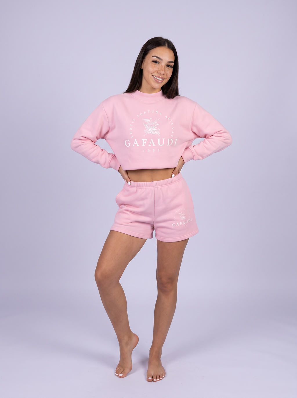 GAFAUDI Essential Fleece Mock-Neck Crew Sweatshirt