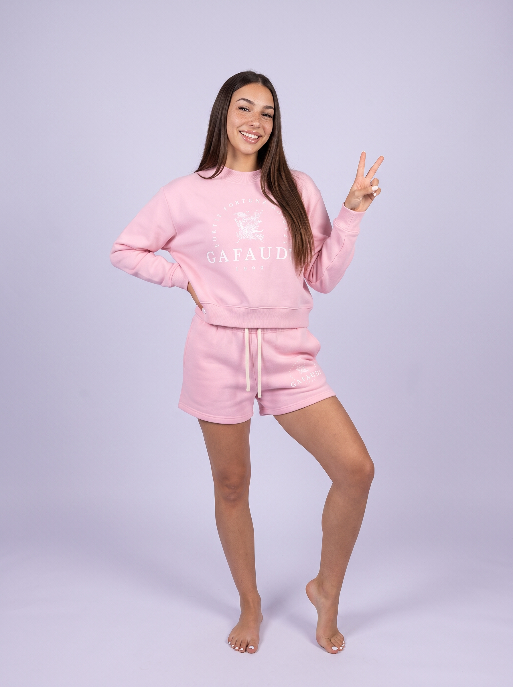 GAFAUDI Essential Fleece Mock-Neck Crew Sweatshirt