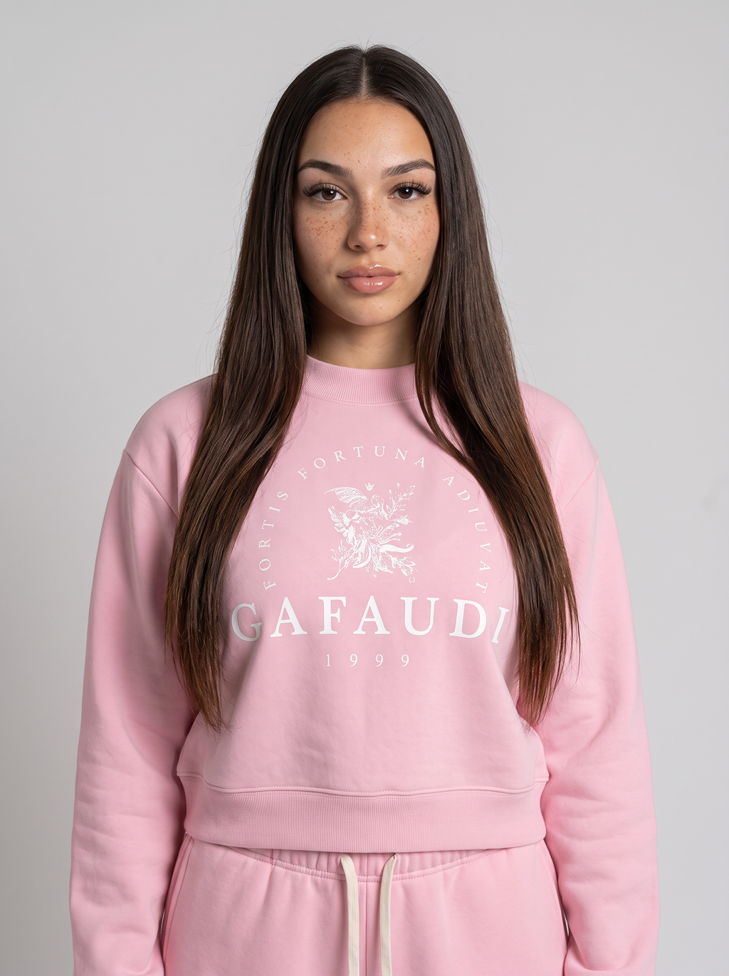 GAFAUDI Essential Fleece Mock-Neck Crew Sweatshirt