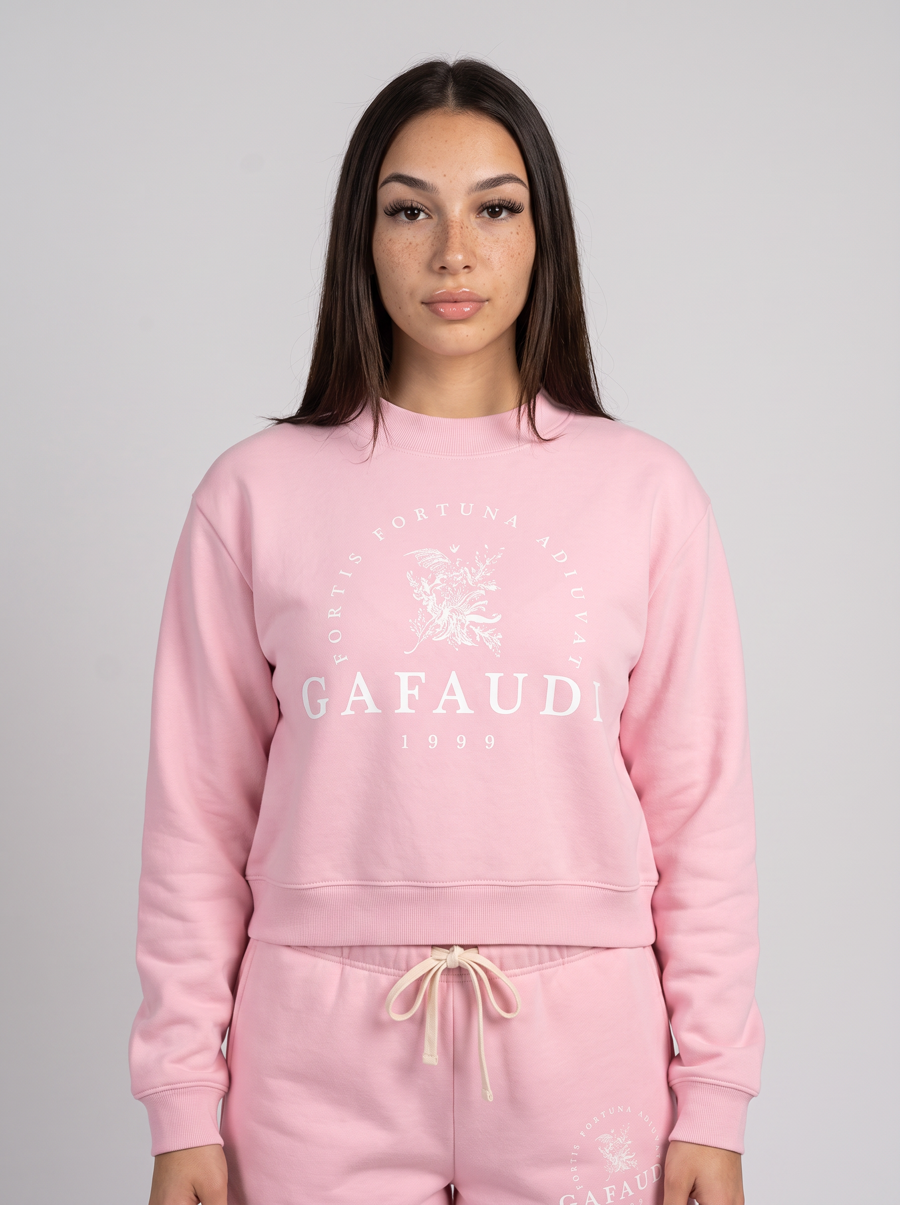 GAFAUDI Essential Fleece Mock-Neck Crew Sweatshirt