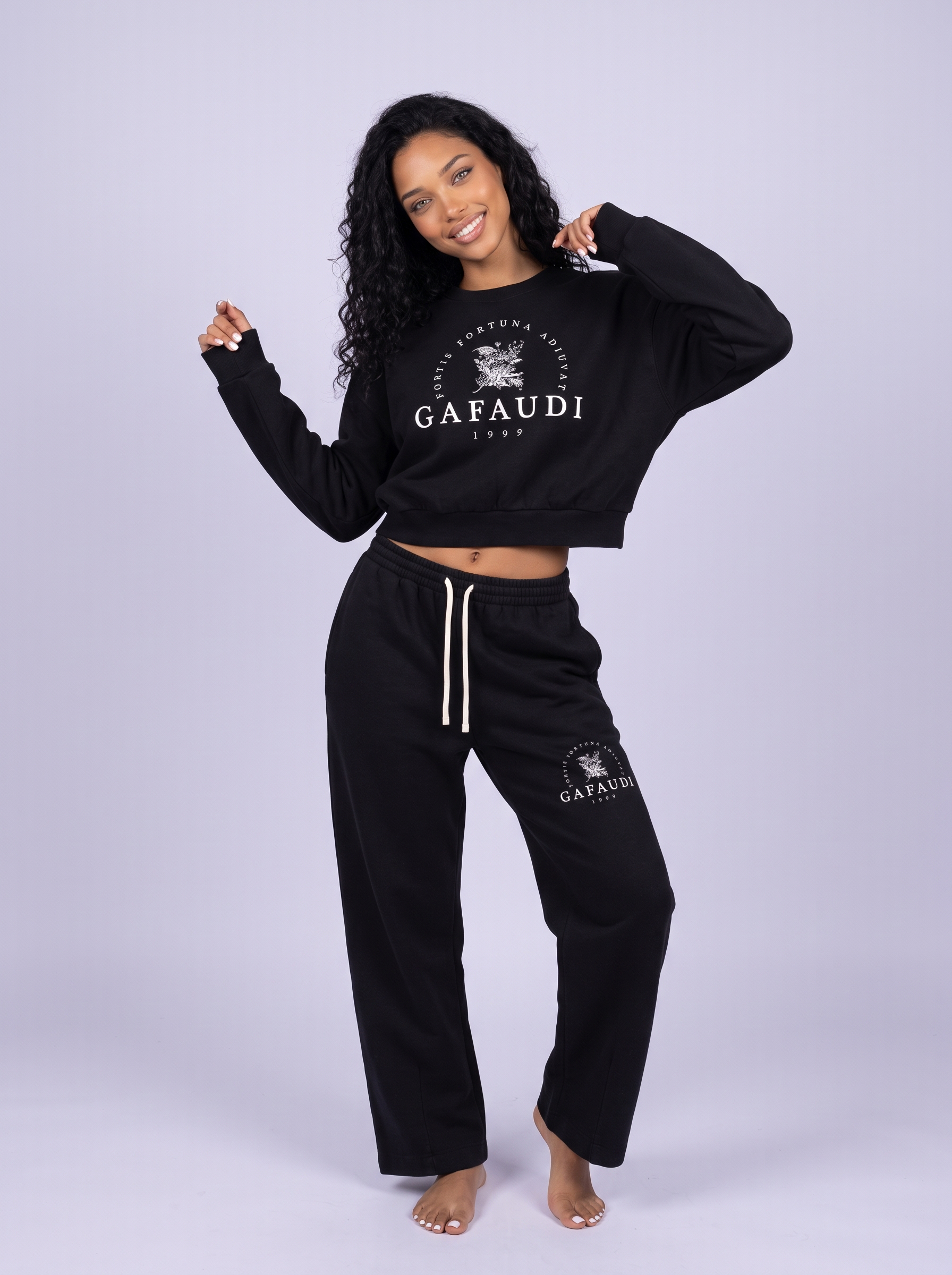 GAFAUDI Vintage Washed Drawstring Sweatpants