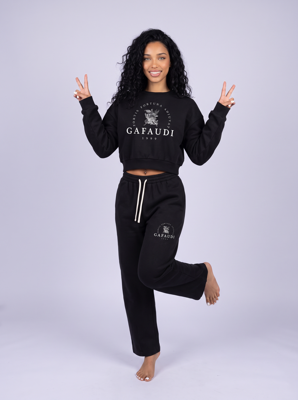 GAFAUDI Vintage Washed Drawstring Sweatpants