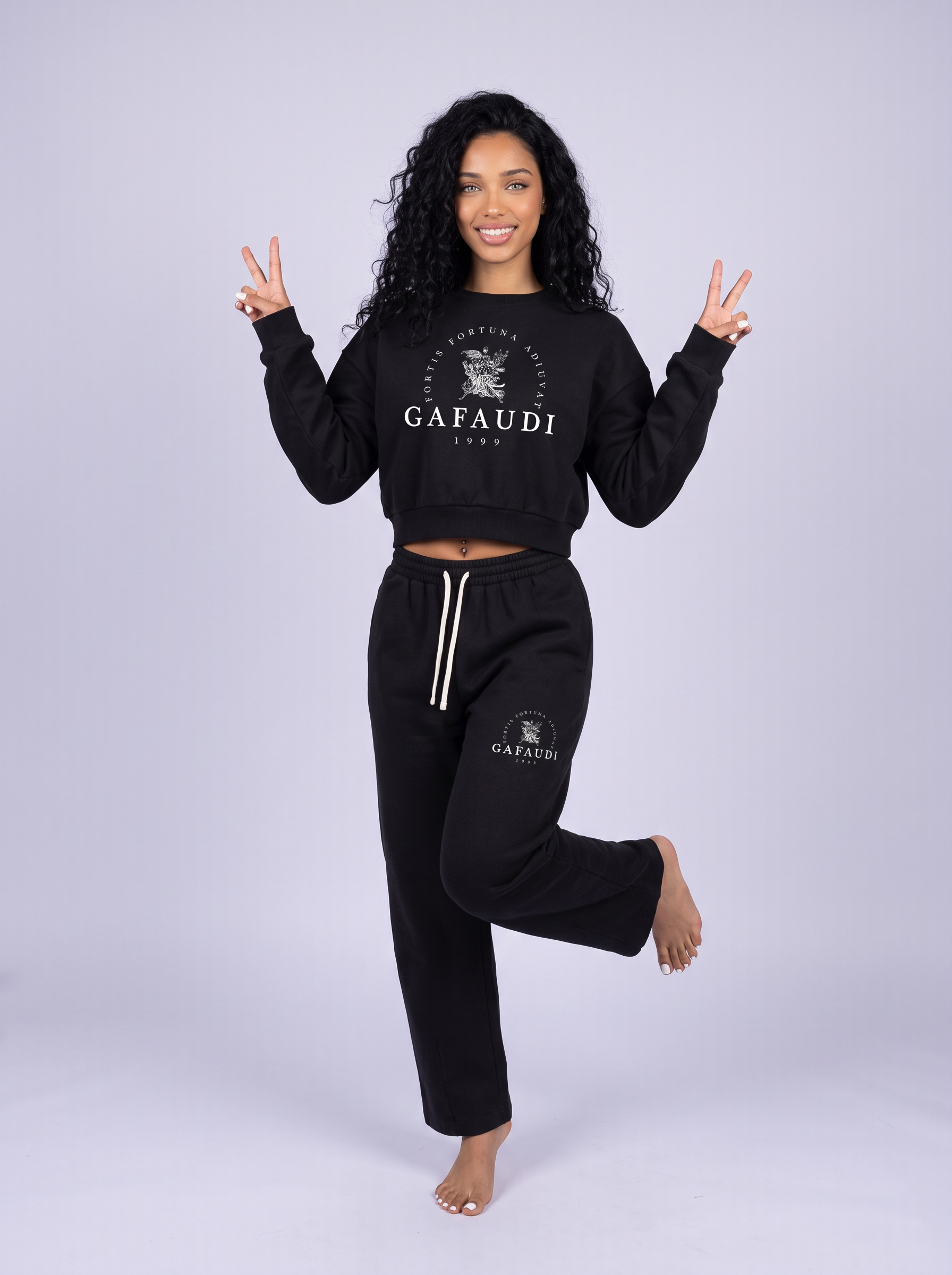 GAFAUDI Vintage Washed Drawstring Sweatpants