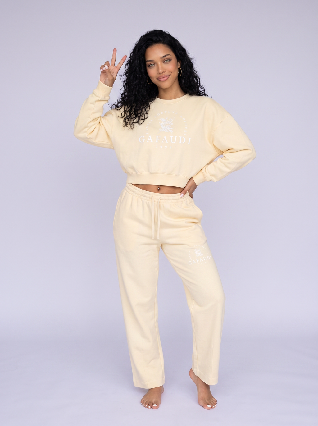 GAFAUDI Vintage Washed Drawstring Sweatpants