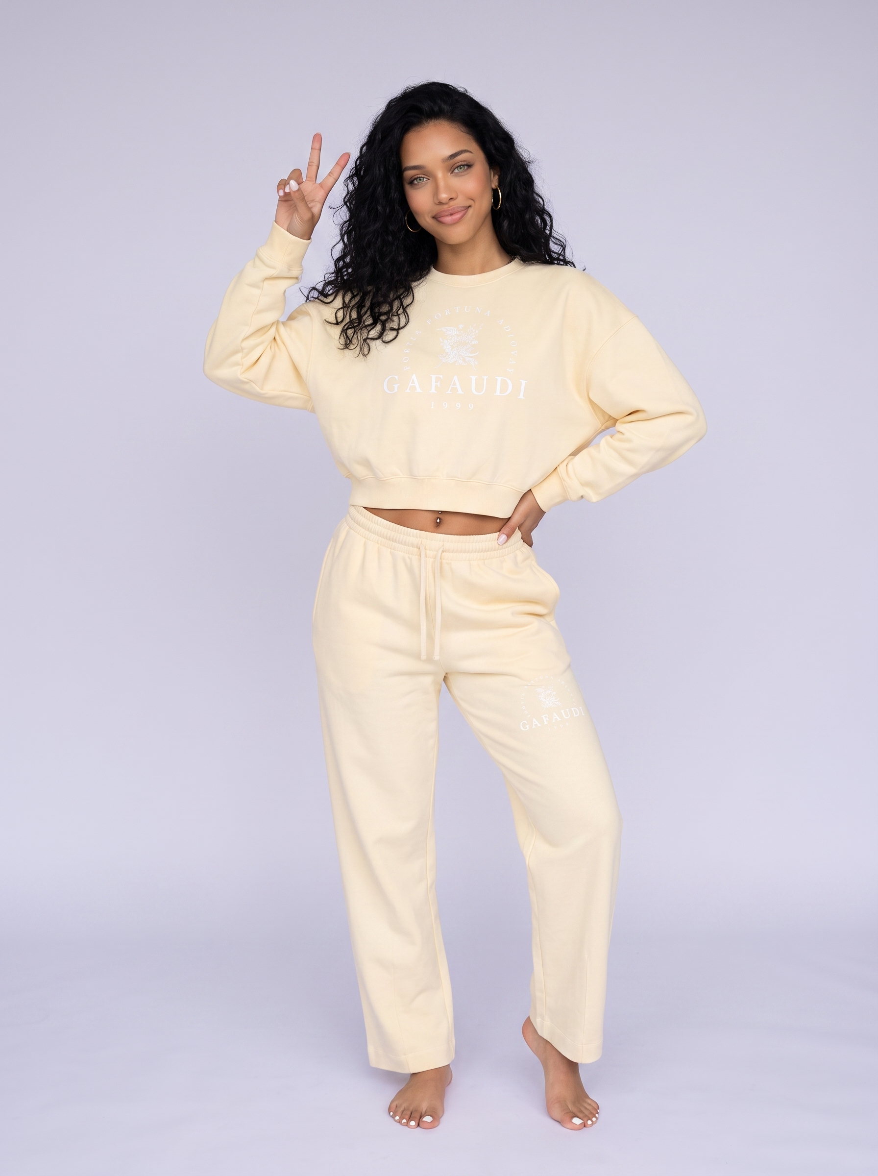 GAFAUDI Vintage Washed Drawstring Sweatpants