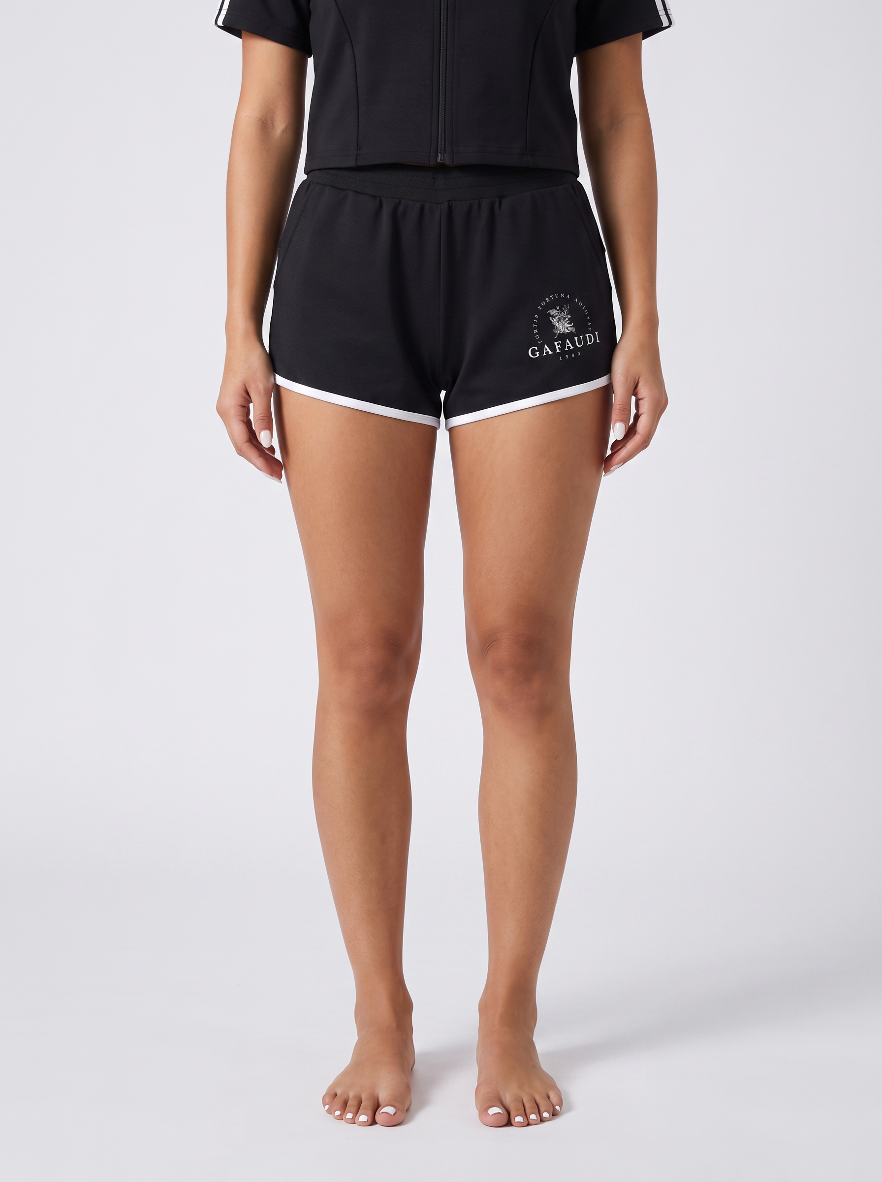 GAFAUDI Women's Retro Contrast Binding Shorts