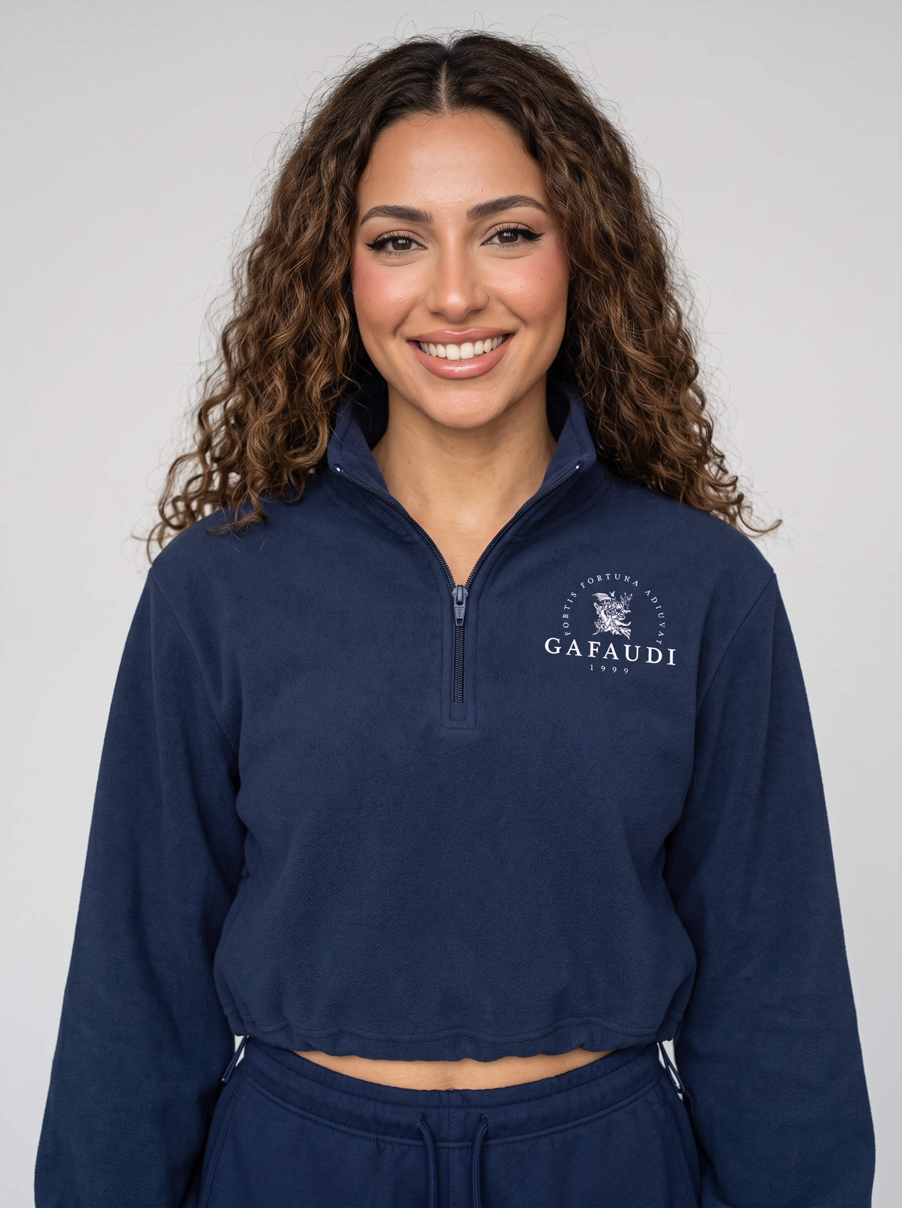 GAFAUDI Women’s Mock-Neck Quarter-Zip Sweatshirt