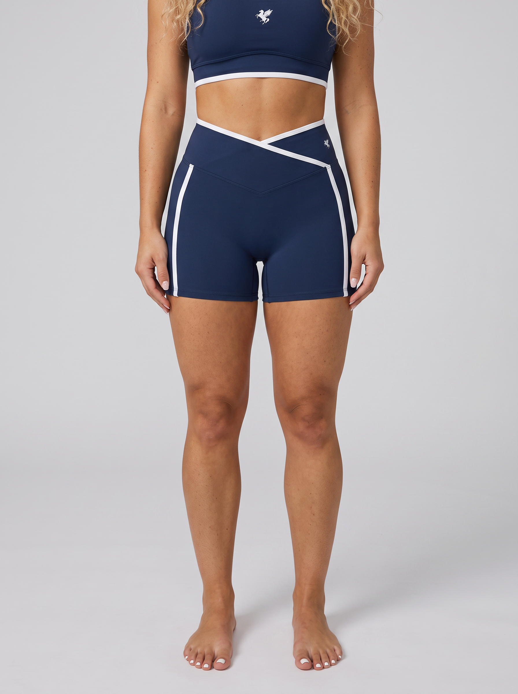GAFAUDI Women’s High Rise Color Block Yoga Shorts