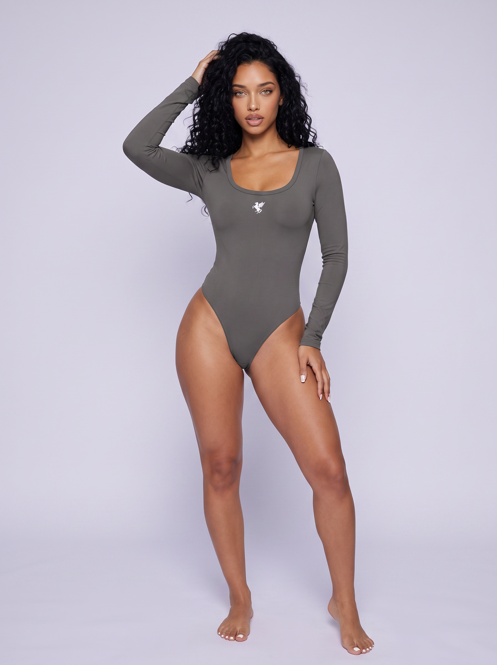 GAFAUDI Women's Tight Long Sleeve Yoga Bodysuit