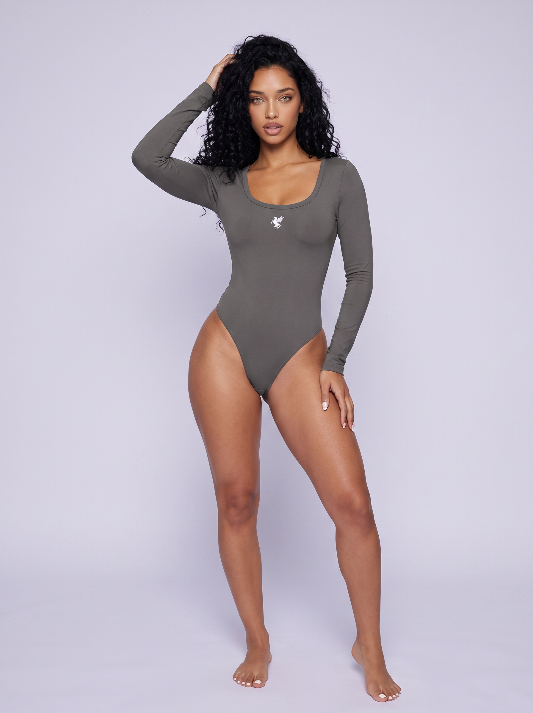 GAFAUDI Women's Tight Long Sleeve Yoga Bodysuit