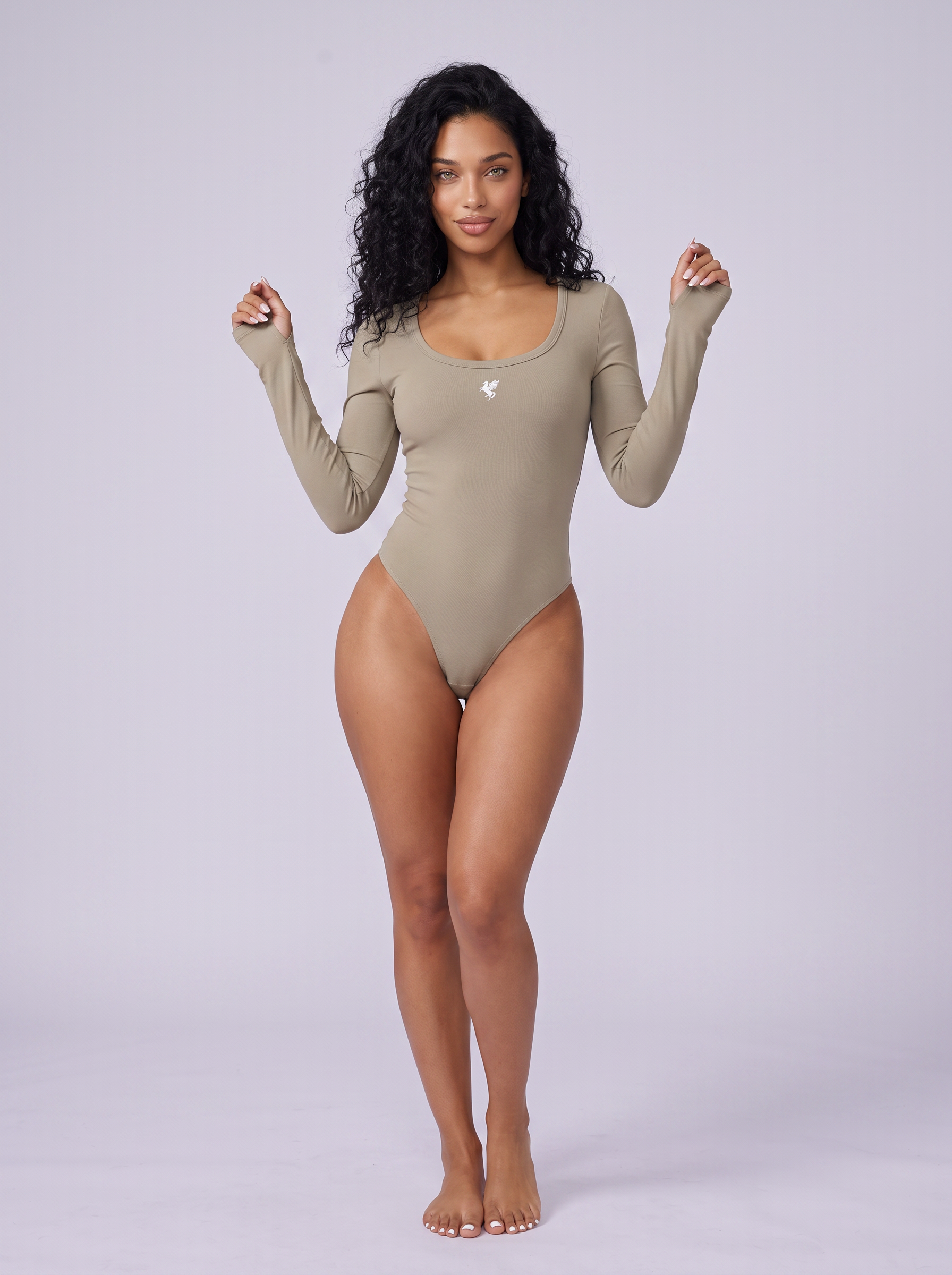GAFAUDI Women's Tight Long Sleeve Yoga Bodysuit