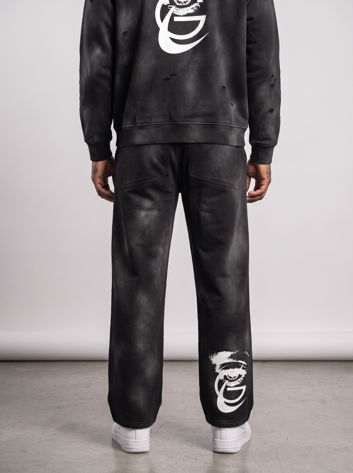 GAFAUDI Unisex Sunfade Wide Leg Fleece Sweatpants