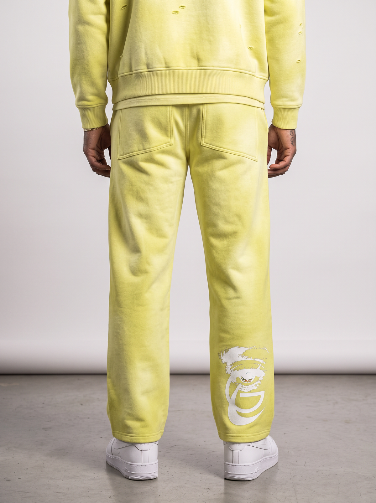 GAFAUDI Unisex Sunfade Wide Leg Fleece Sweatpants