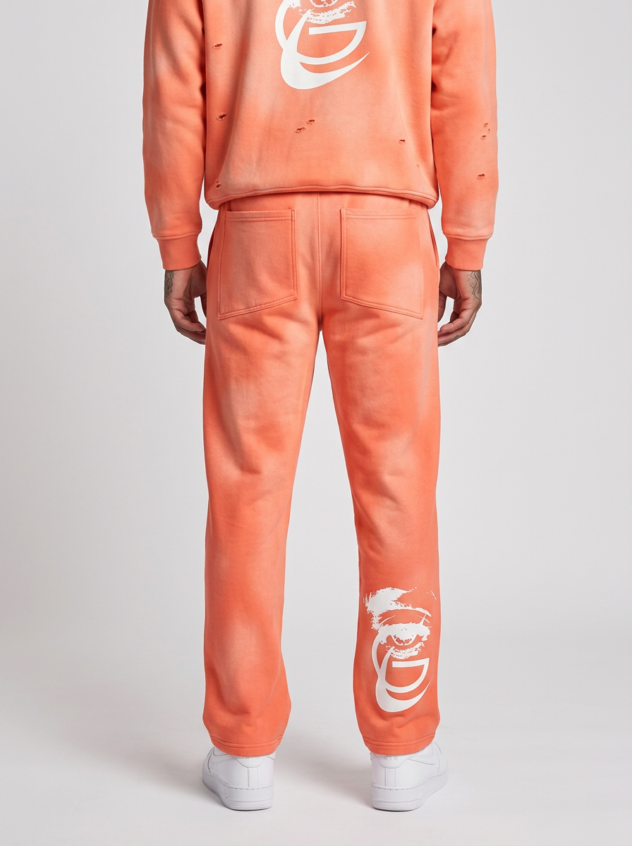 GAFAUDI Unisex Sunfade Wide Leg Fleece Sweatpants