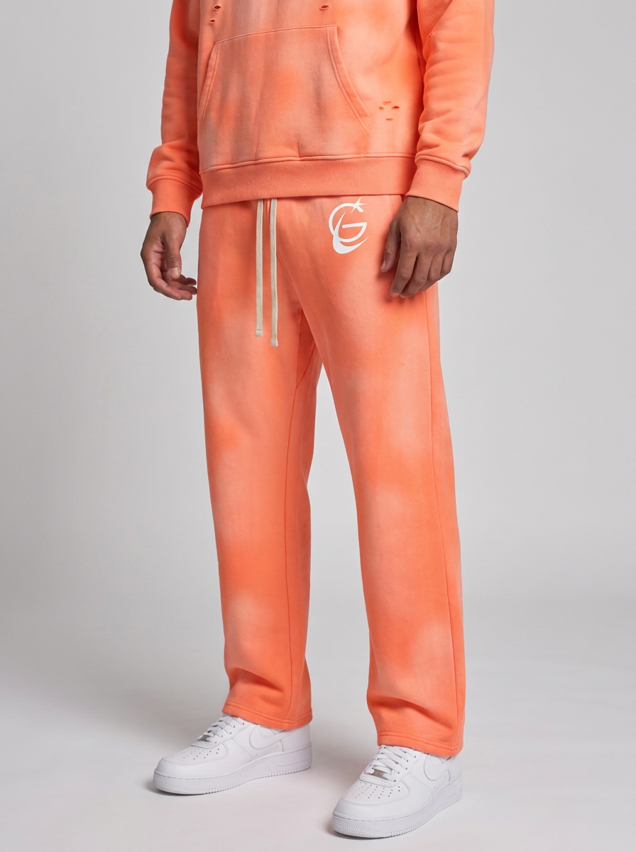 GAFAUDI Unisex Sunfade Wide Leg Fleece Sweatpants