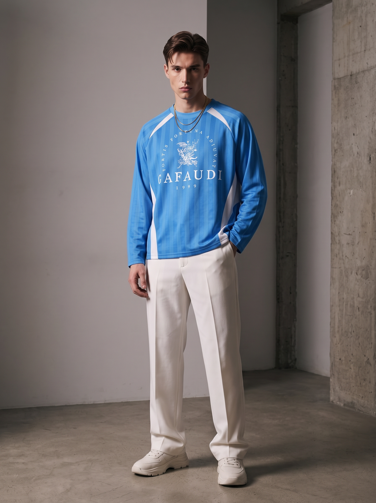 GAFAUDI Unisex Color Block Jacquard Soccer Jersey