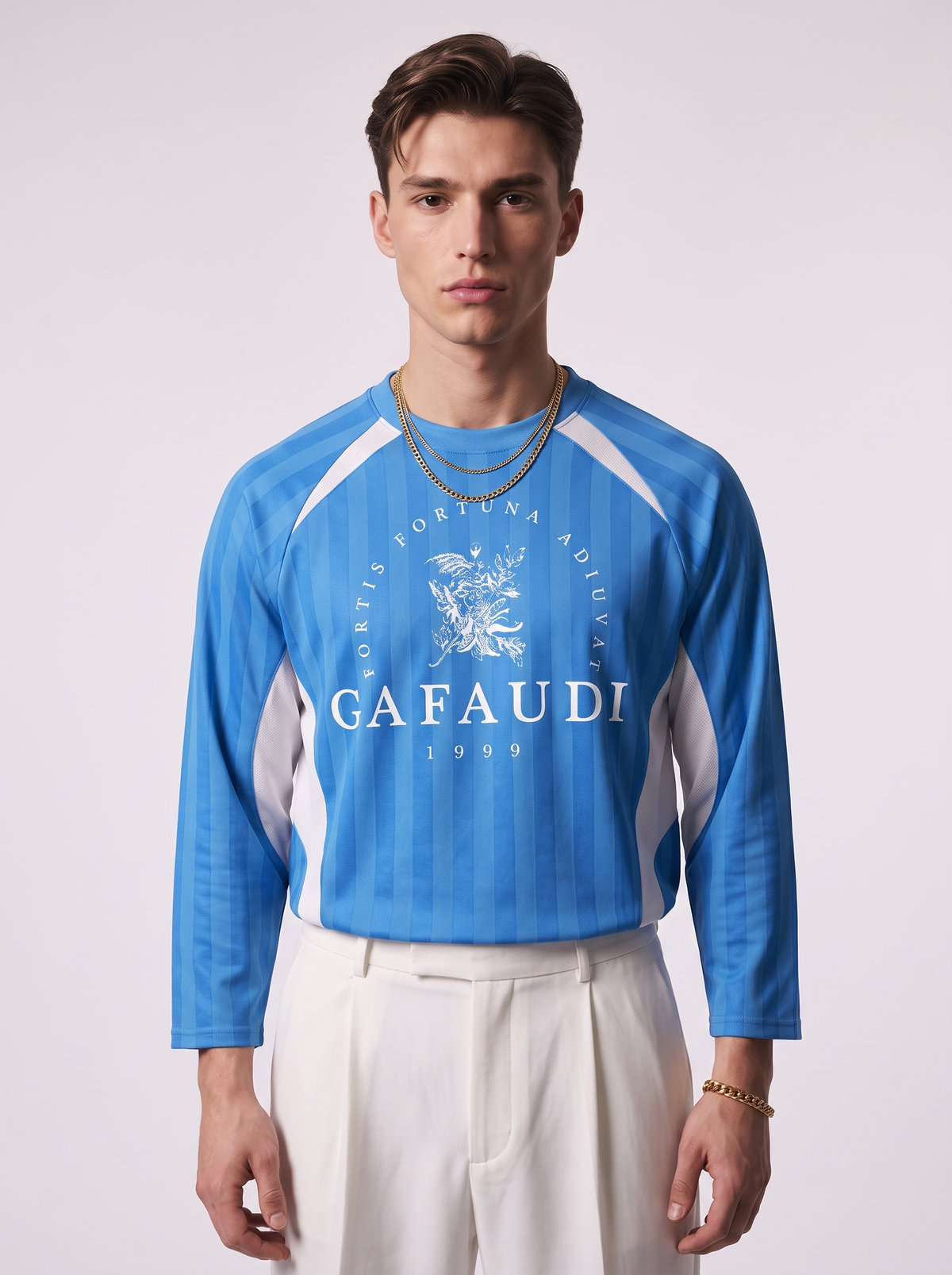 GAFAUDI Unisex Color Block Jacquard Soccer Jersey
