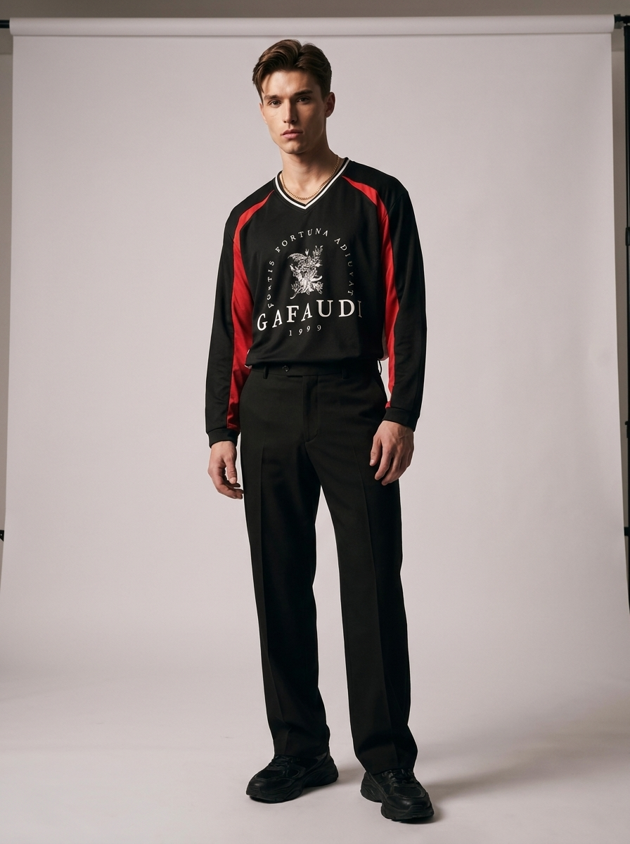 GAFAUDI Unisex Color Block Long Sleeve Jersey