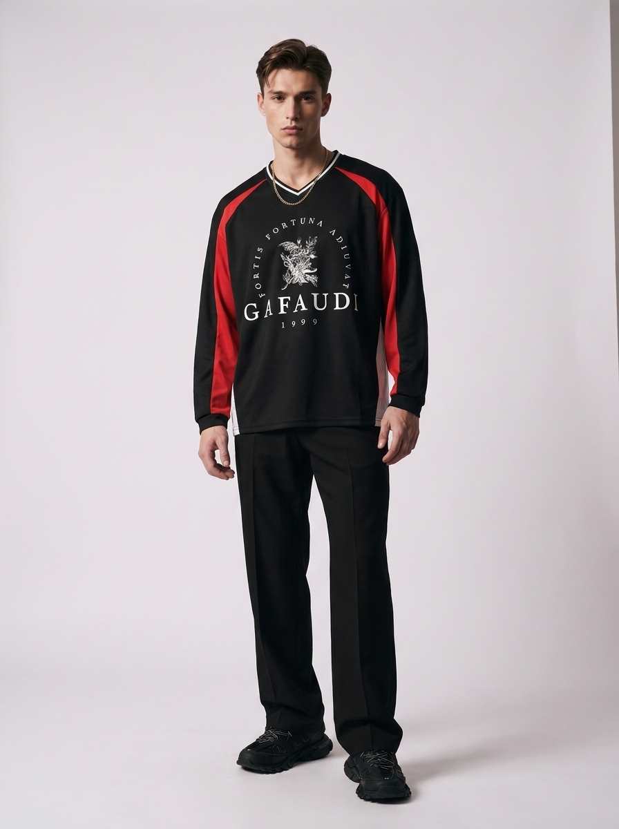GAFAUDI Unisex Color Block Long Sleeve Jersey