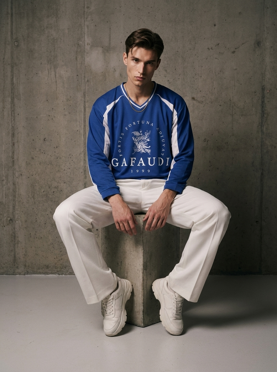 GAFAUDI Unisex Color Block Long Sleeve Jersey