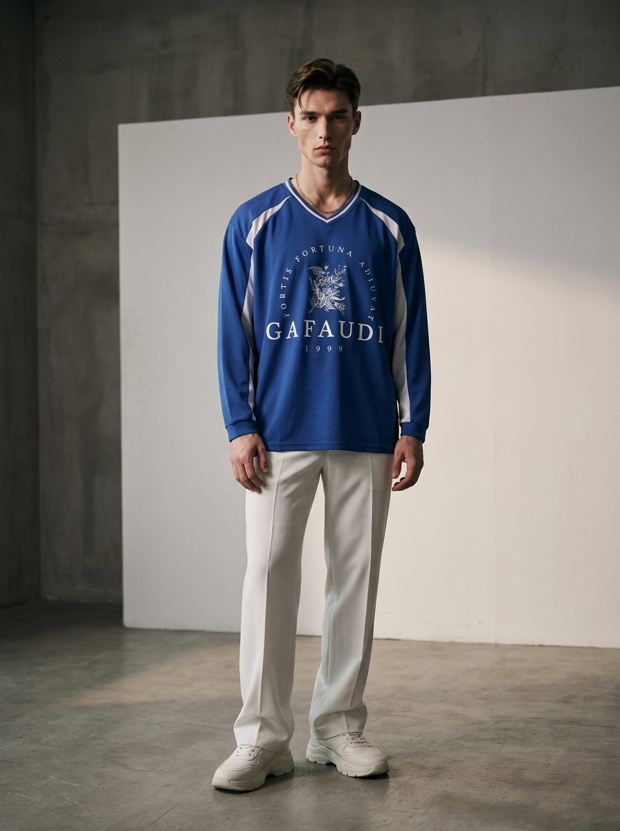 GAFAUDI Unisex Color Block Long Sleeve Jersey
