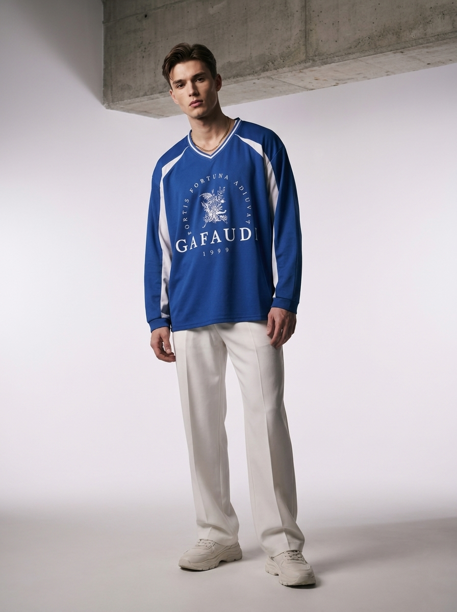 GAFAUDI Unisex Color Block Long Sleeve Jersey