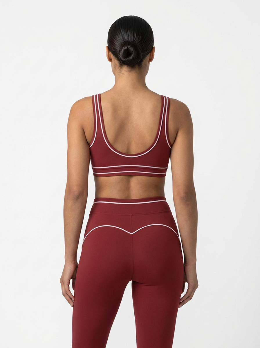 GAFAUDI Women’s Topstitching Yoga Sports Bra